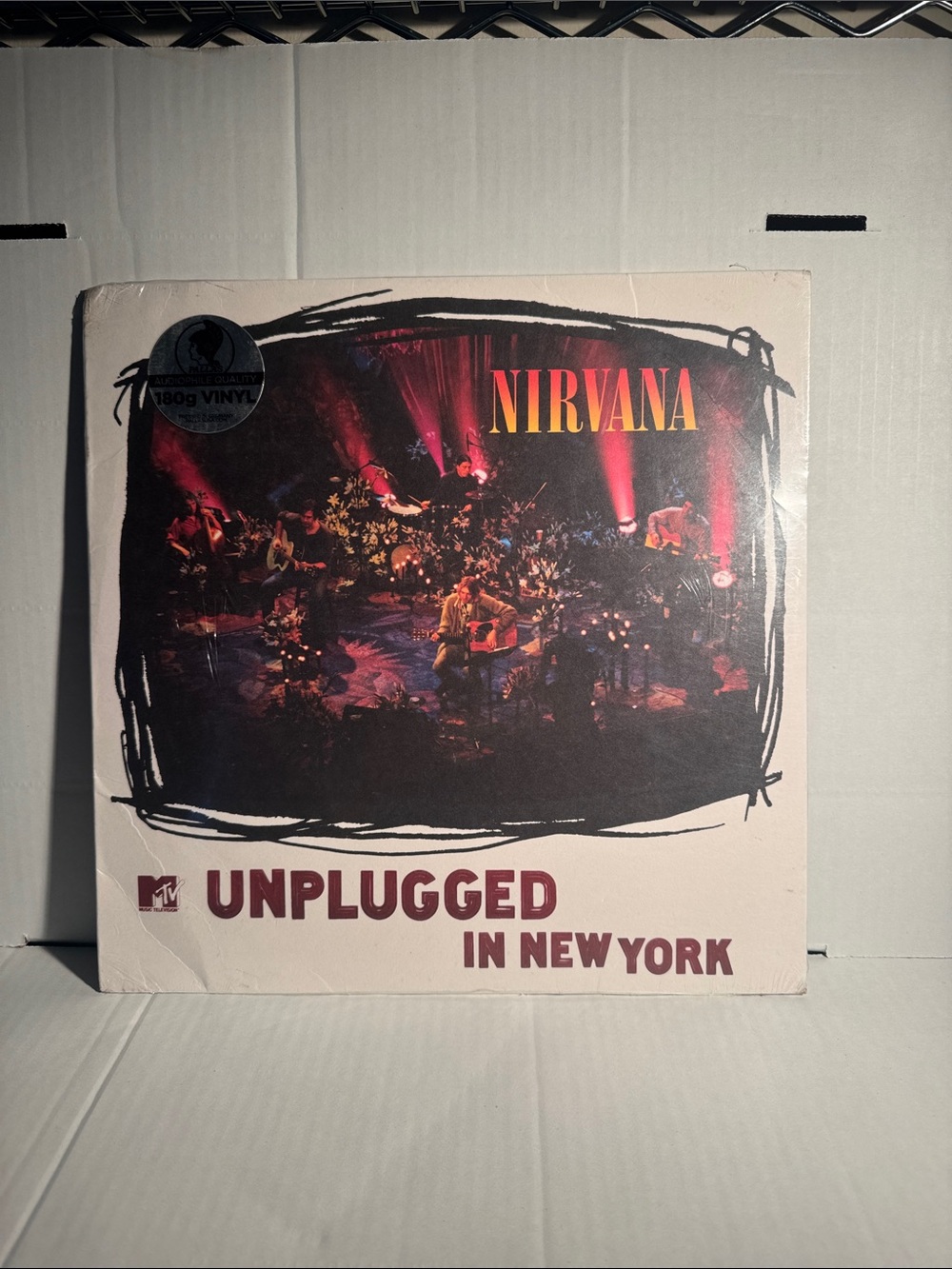 NIRVANA MTV Unplugged in New York Vinyl with Audiophile 180g vinyl sticker